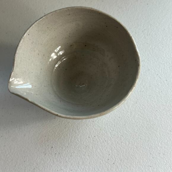Studio Art Pottery Ceramic Matcha Bowl Hand Painted Strawberries Unique Gray - Picture 3 of 10